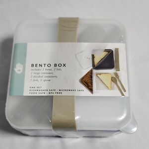 Bento Box Food Storage Container - White